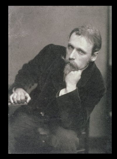 Porträttfotografi av Walter Crane (1845-1915) av Frederick Hollyer (1837-1933) 1886 (s/v foto) av Unbekannt