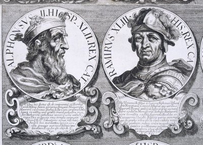 Porträtt av Alfonso II och Ramiro I (lito) av Unbekannt