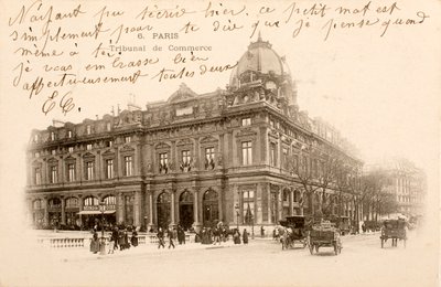 Vykort/Commercial Court/Paris/Seine/Ile de France/Frankrike av William M. Timlin