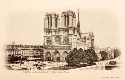 Vykort / Notre Dame / Paris / Seine / Ile de France / Frankrike av William M. Timlin