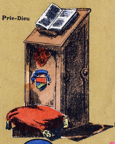 Be Gud. Illustrerat alfabet. Bilder återförenades i Jarville-Nancy, början av 1900-talet. Mått: 40 x 29 cm. Litografi på en bistre bakgrund av Unbekannt