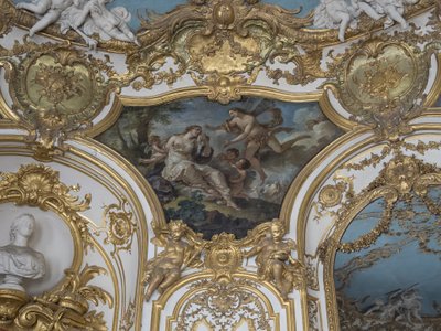 Psyche samlat av Zephyr. Målning av Charles Joseph Natoire (1700-1777) av Unbekannt