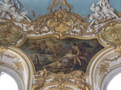 Psyket är defekt i Venus närvaro. Målning av Charles Joseph Natoire (1700-1777) av Unbekannt