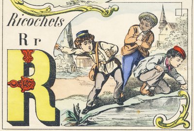 R: Ricochets - Spelalfabetet, ca 1890 (illustration) av Unbekannt