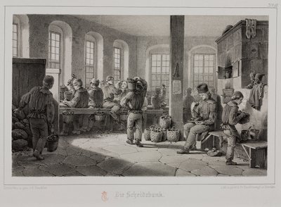 Råmaterialbearbetning, metallurgibearbetning av metallmalm, Tyskland, ca 1851 av Unbekannt