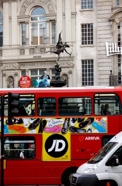 Red London Bus, Piccadilly (foto) av Unbekannt