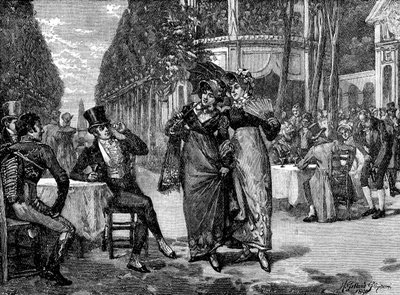 Regency-mode: "Beaus och Belles". av Unbekannter Künstler
