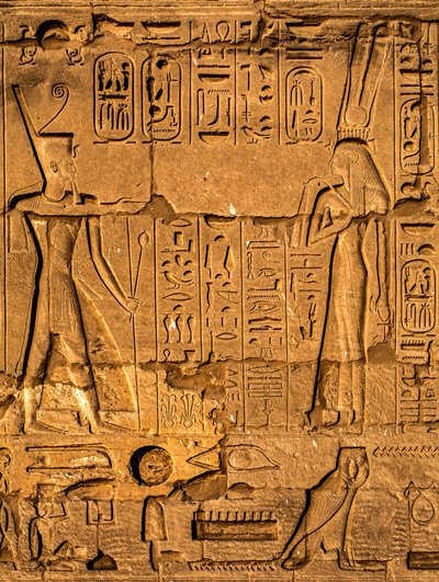 Relief, Karnak-templet, Luxor, Thebe, Egypten, Afrika (foto) av Unbekannter Künstler