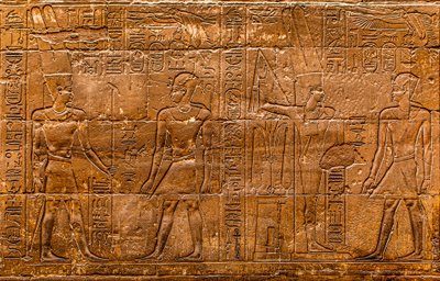 Relief, Luxortemplet, Thebe, Egypten, Afrika (foto) av Unbekannter Künstler