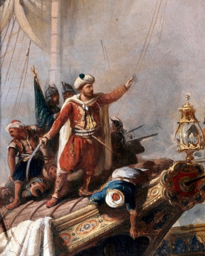 Representation av Hayreddin Barbarossa. Detalj. (Målning) av Unbekannter Künstler