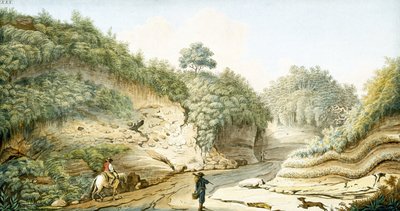 Väg som leder från Grotto of Pausilipo till Pianura, Neapel, ca 1767 av Unbekannter Künstler