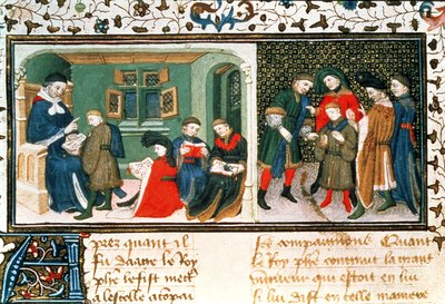 Roy 17 E III f.209r Mästare och elever, från 