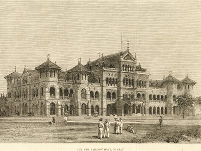 Royal Alfred Sailors Home, Bombay ca 1900-talet (gravyr) av Unbekannter Künstler