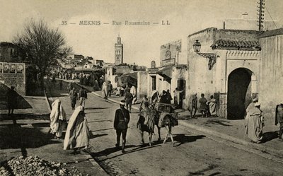Rue Rouamzine i Meknes, Marocko av Unbekannter Künstler