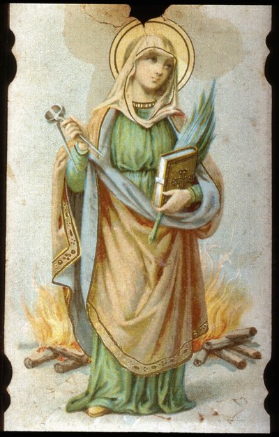 Sainte Appoline, kromolitografisk kartong av Unbekannter Künstler
