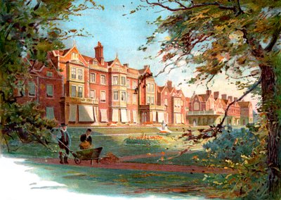 Sandringham House - illustration från slutet av 1800-talet av Unbekannter Künstler