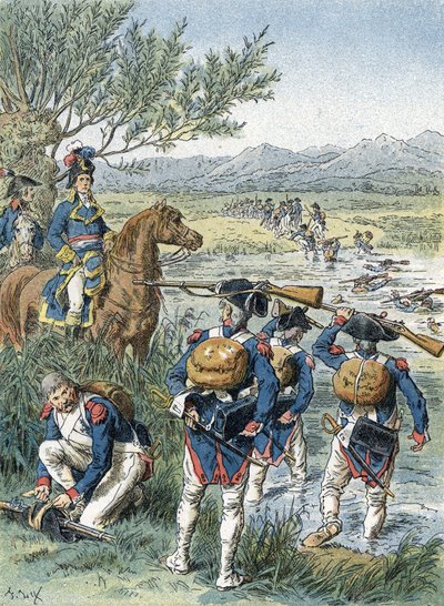 Andra slaget vid Zürich, Limmat Crossing (1799) av Unbekannter Künstler
