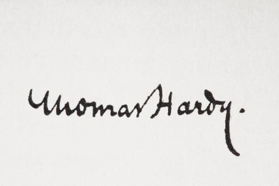 Signatur av författaren Thomas Hardy, från King Albert