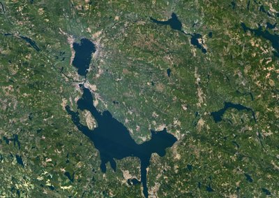 Siljan Meteor Impact Crater, Sverige, Sankt färgsatellitbild av Unbekannter Künstler