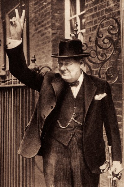 Sir Winston Churchill - av Unbekannter Künstler