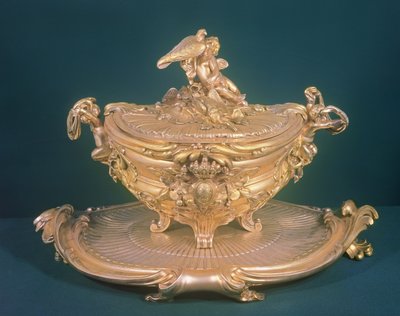 Soppterrin, Ludvig XV, gjord för kejsarinnan Elizabeth (1709-62) av Ryssland, av F.T.Germain, Paris av Unbekannt