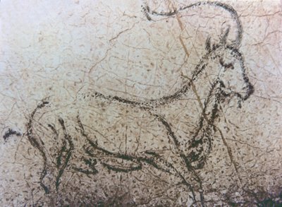 Spansk barnskötare get, paleolitisk period, c.40000-12000 f.Kr. (hällmålning) av Unbekannter Künstler