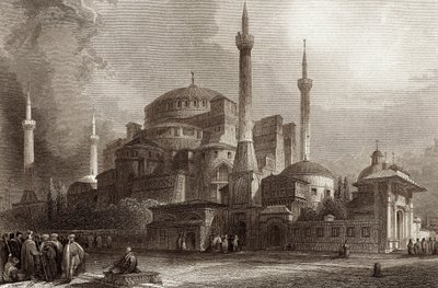 S:ta Sofia / Hagia Sofia Konstantinopel av Unbekannter Künstler