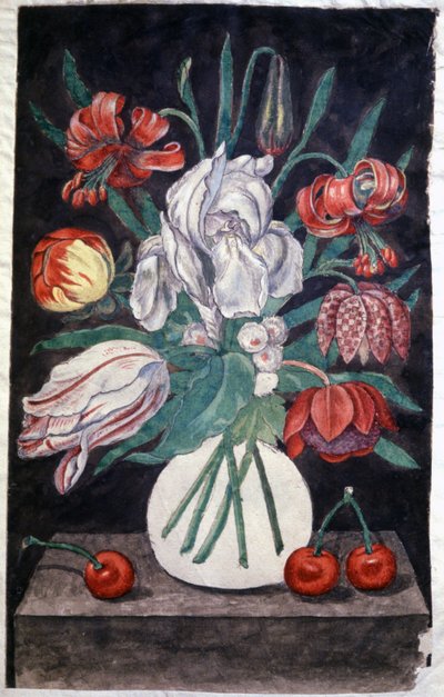 Stilleben, ca 1920 (akvarell) av Unbekannter Künstler