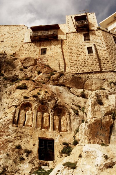 Syrien - Saydnaya. Vår Fru av Saydnayas kloster, 547 e.Kr av Benjamin Baud