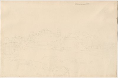 Tamworth Castle: blyertsteckning, nd [1800-talet] av Unbekannt
