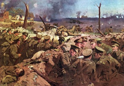 4:e Suffolksregementet vid Neuve Chapelle av Unbekannter Künstler
