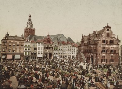 Den stora marknaden, Nijmegen, ca 1900 av Unbekannt
