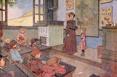 Den republikanska skolan, tidigt 1900-tal (illustration) av Unbekannter Künstler