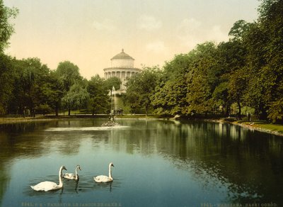 Saxe-trädgården, Warszawa, Ryssland (dvs. Warszawa, Polen), ca 1890-ca 1900 av Unbekannter Künstler