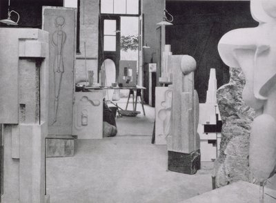 Stenhuggarens verkstad, från verkstäderna i Bauhaus, Weimar av Unbekannt