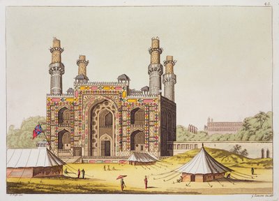Mughal-kejsaren Akbars grav, från 