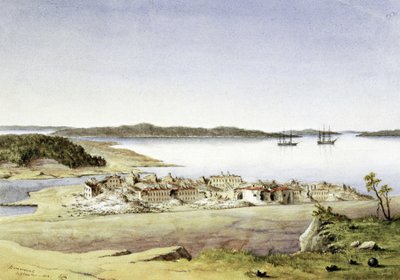 "Bomarsunds fästning på Aland (Finland) i augusti 1854 av Unbekannter Künstler