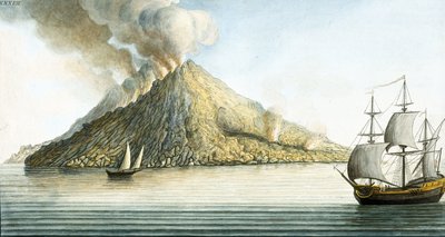 Ön Stromboli, Sicilien av Unbekannter Künstler