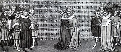 Mötet mellan kung Edward III och kung Filip V av Frankrike. av Unbekannt
