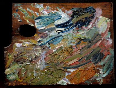 Den holländske målaren Vincent Van Goghs (1853-1890) palett, 35 cm av Unbekannter Künstler