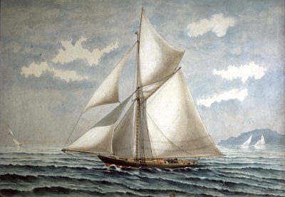 Segelbåten La Bettina, slutet av 1800-talet (akvarell) av Unbekannter Künstler