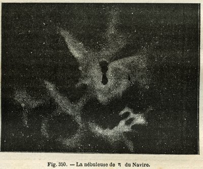 Skeppsnebulosa. Gravyr från Camille Flammarions "The Stars and Other Curiosities of the Sky" av Unbekannt