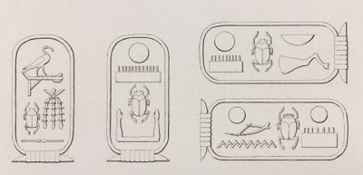 Thebe: Hieroglyfer, närbild av Unbekannt