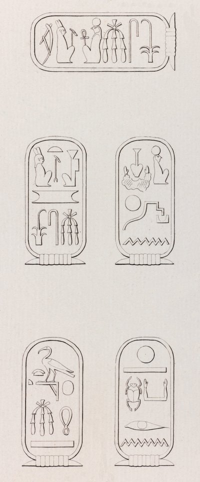 Thebe: Hieroglyfer, närbild av Unbekannt