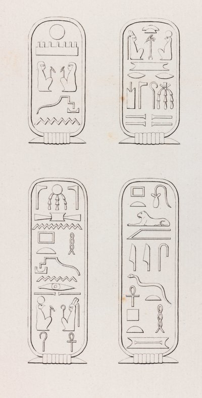 Thebe: Hieroglyfer, närbild av Unbekannt