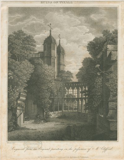 Tixall Hall: gravyr och [?början av 1800-talet] av Unbekannt