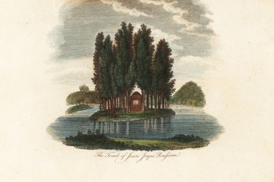 Jean-Jacques Rousseaus grav, fransk författare, 1803 (gravyr) av Unbekannter Künstler