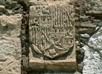 Tower of Homage, Alcazaba i Almeria, Andalusien. Detalj. av William M. Timlin