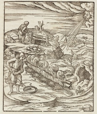 Vismutbearbetning - gravyr från beskrivning av malmerna och de viktigaste gruvmetoderna, av Lazarus Ecker av Unbekannt