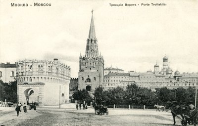 Troitskaia Bashnia (Treenighetsporten), Moskva av Unbekannter Künstler